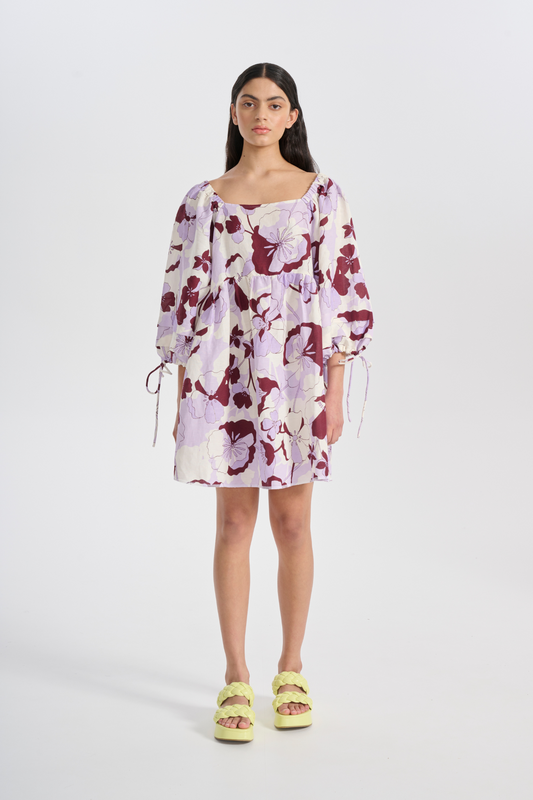 woman in relaxed mini dress