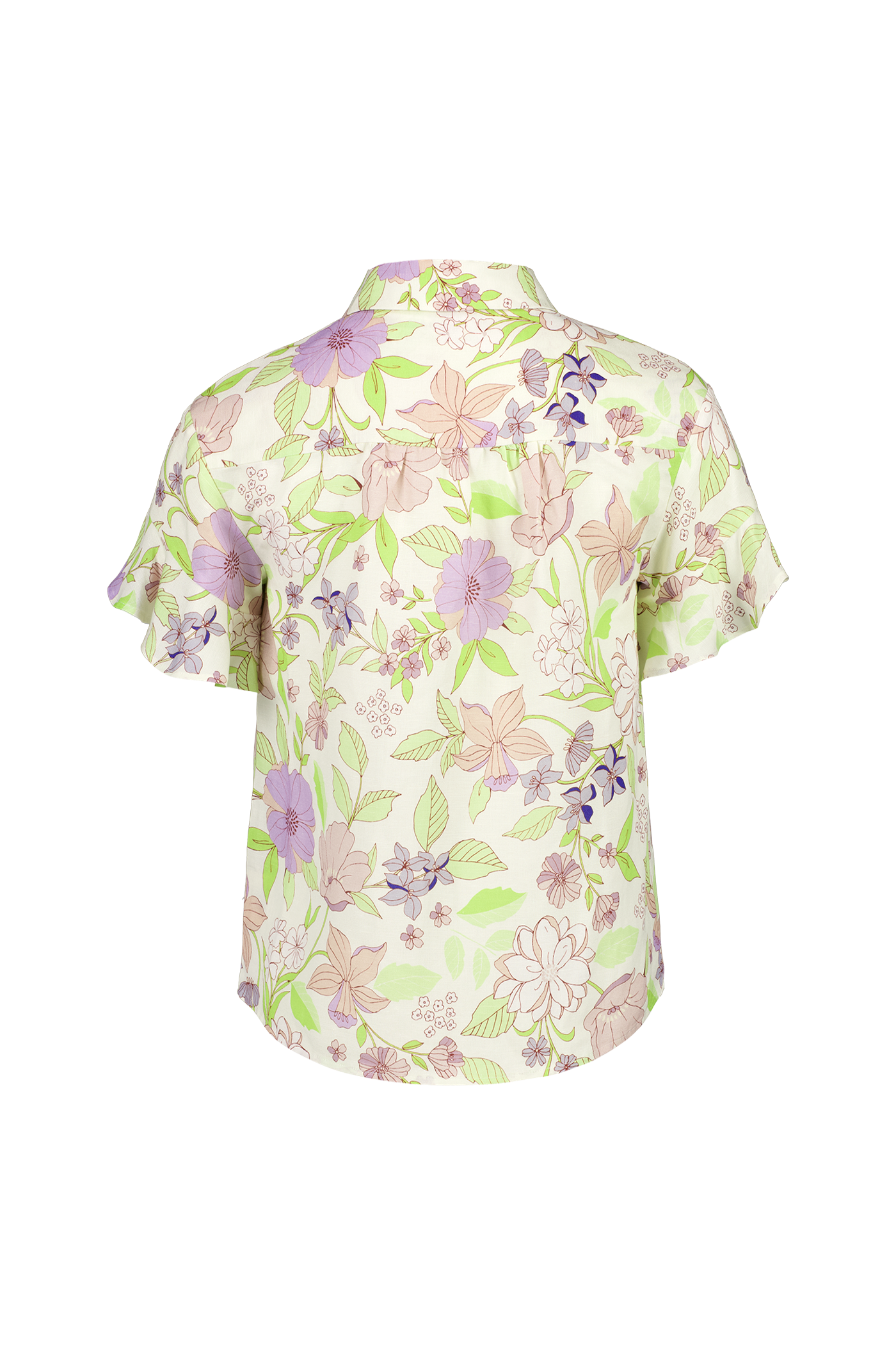 frill sleeve top in matching set