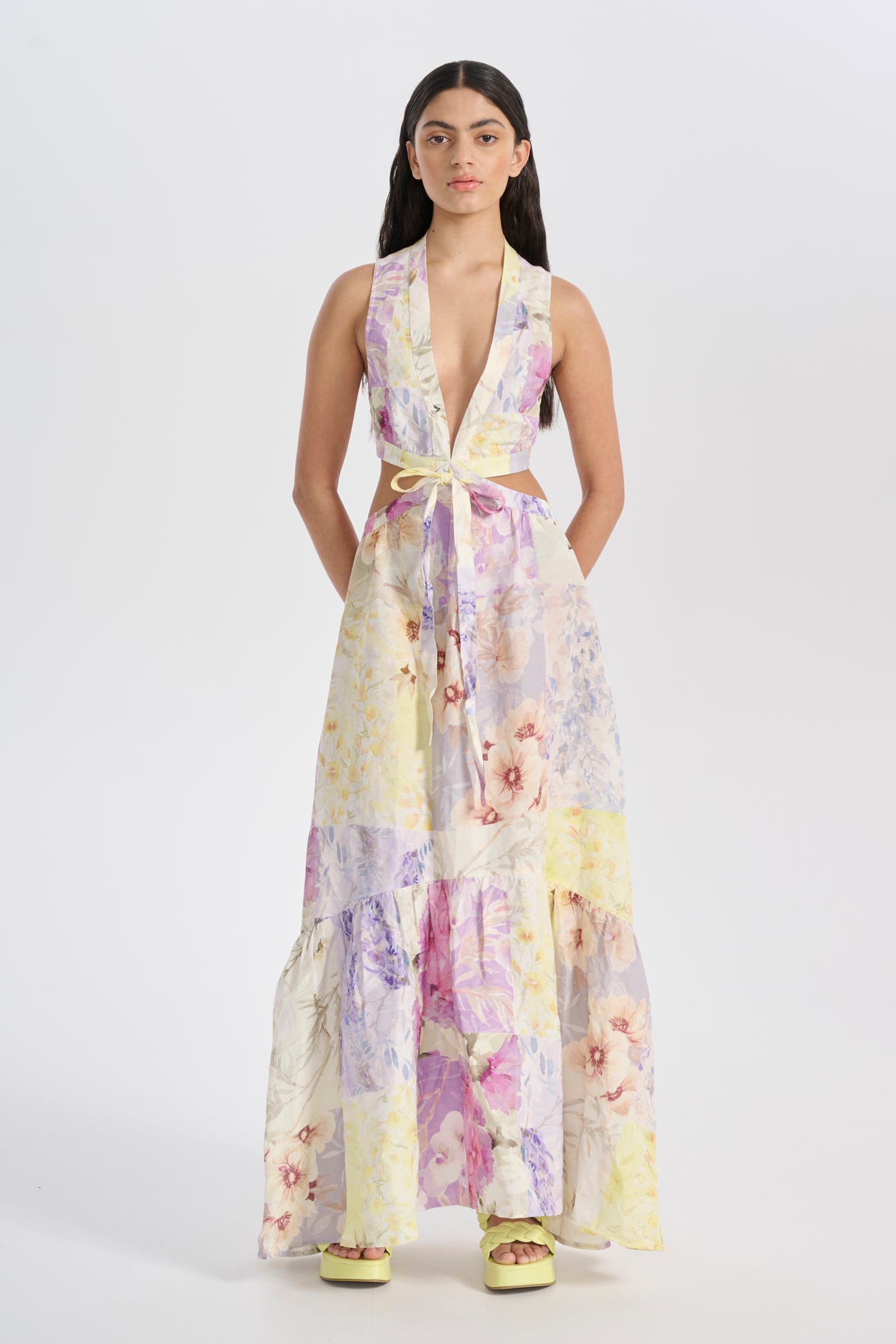 Botanical scarf 2025 column dress