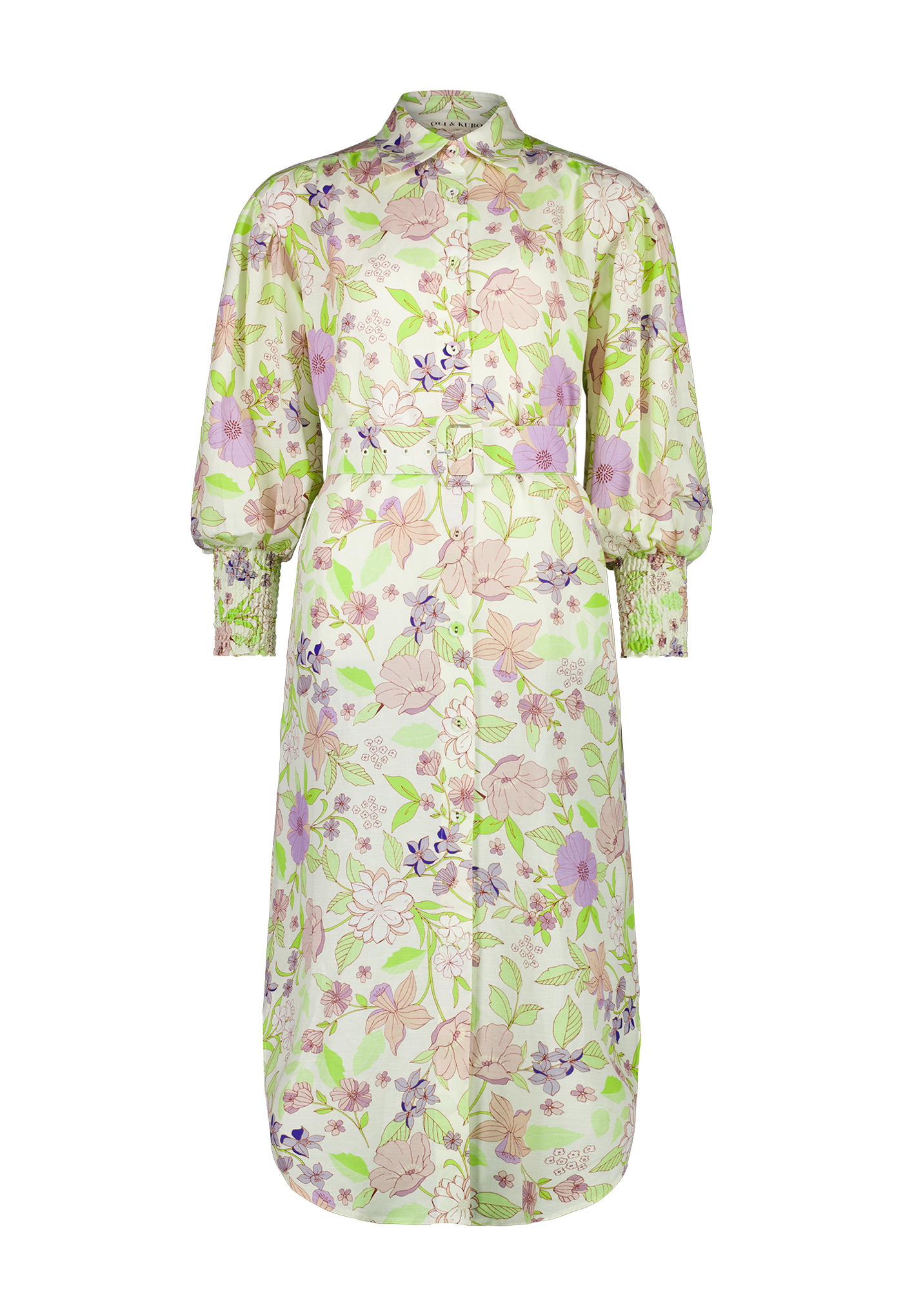 Lily floral printed shirt dress