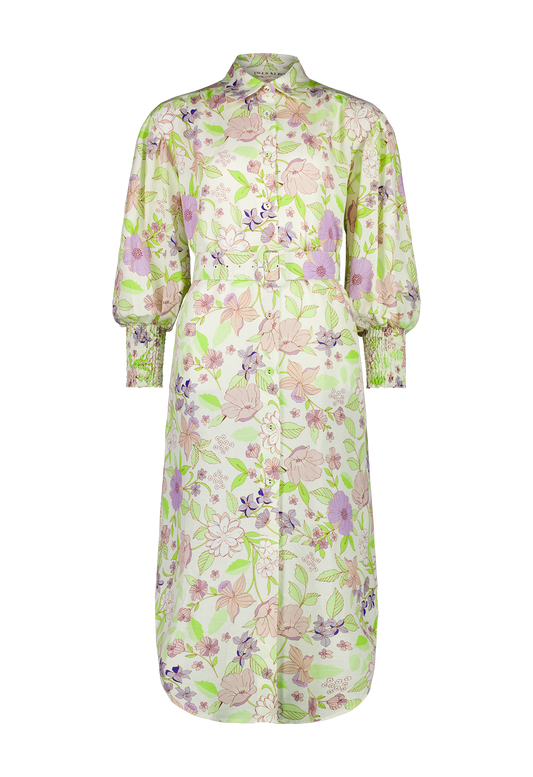 Lily floral printed shirt dress