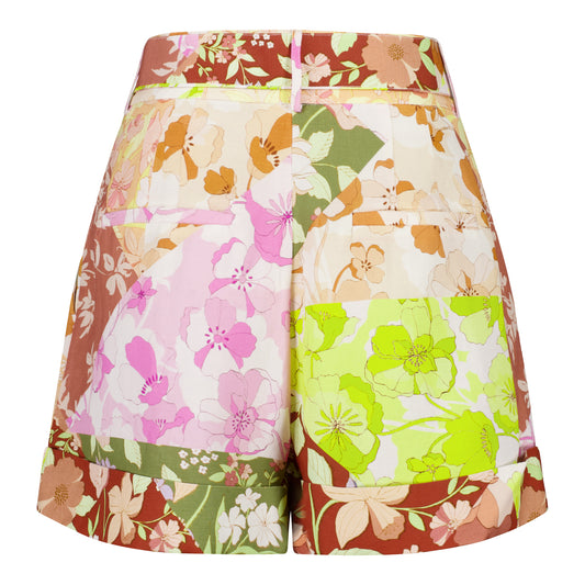 REMY TAILORED SHORTS - BOTANICAL SCARF