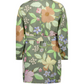 long sleeve short dress green floral print