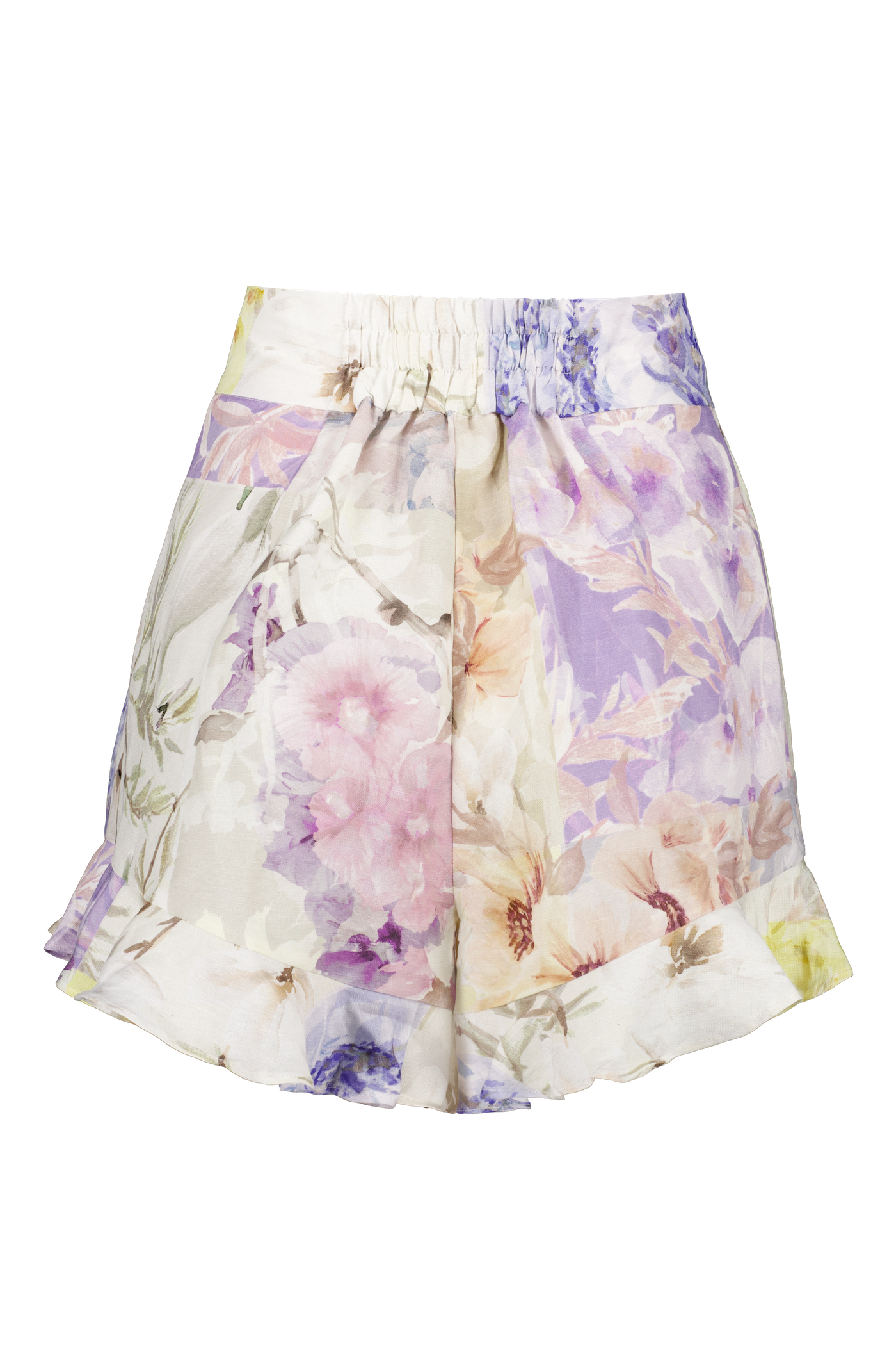 printed womens shorts in patchwork print