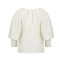 womens relaxed blouse white linen 