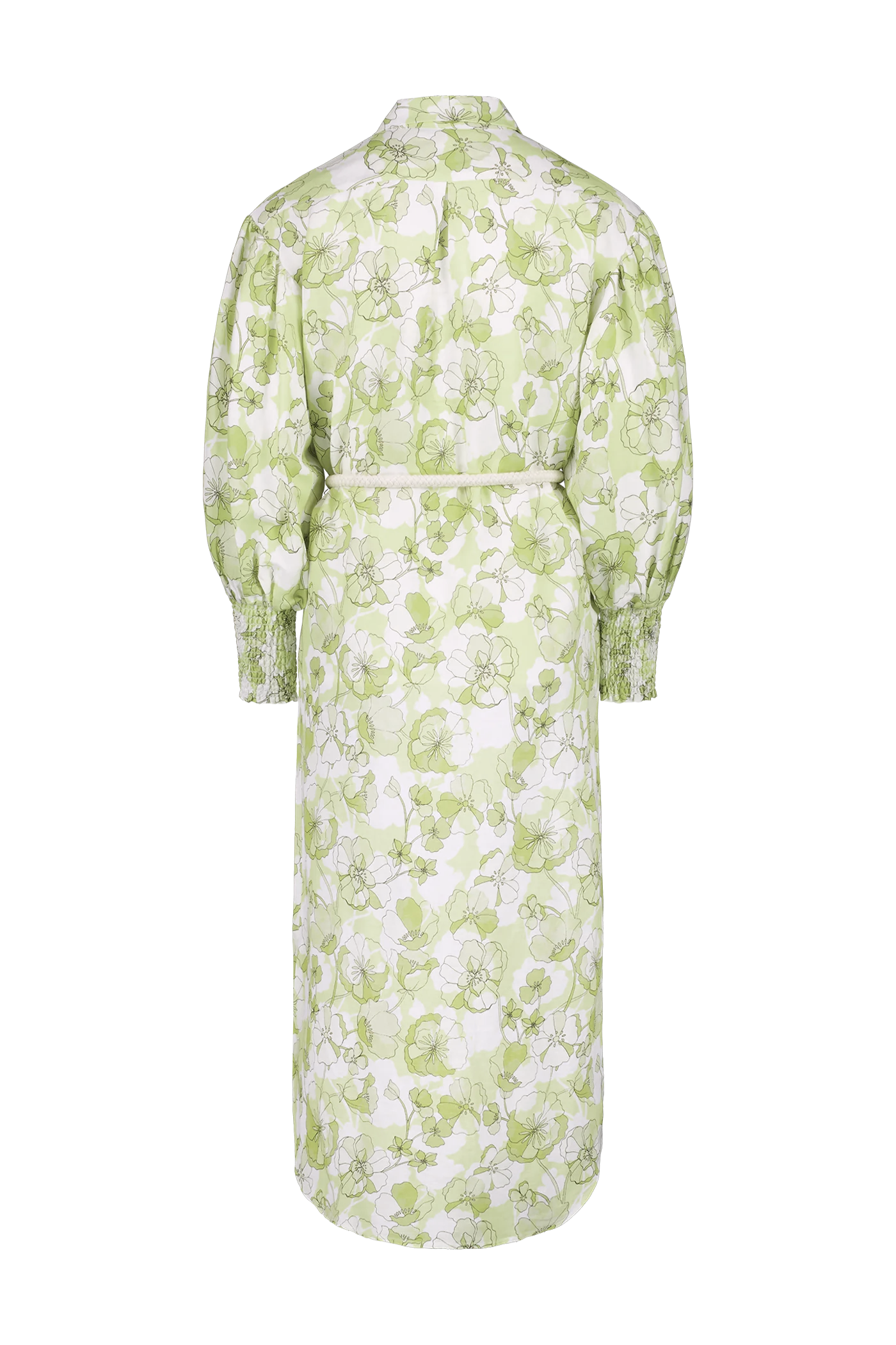 SAMIRA SHIRT DRESS - NEON GREEN FLORAL